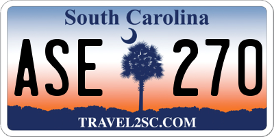 SC license plate ASE270