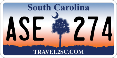 SC license plate ASE274