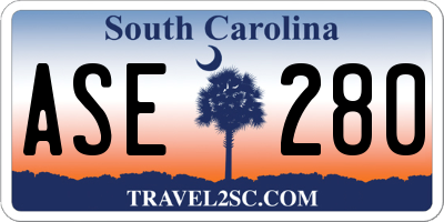 SC license plate ASE280
