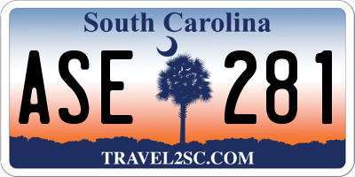 SC license plate ASE281