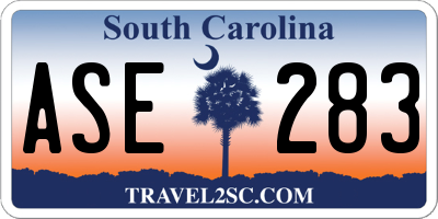 SC license plate ASE283