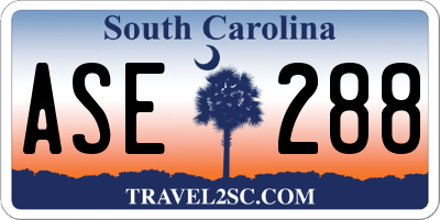 SC license plate ASE288