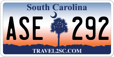 SC license plate ASE292