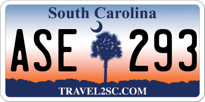 SC license plate ASE293