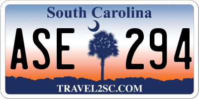 SC license plate ASE294