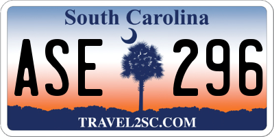 SC license plate ASE296