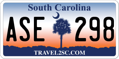 SC license plate ASE298