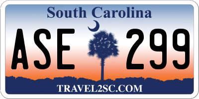 SC license plate ASE299