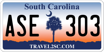 SC license plate ASE303