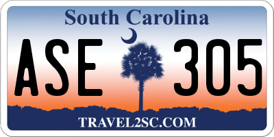 SC license plate ASE305