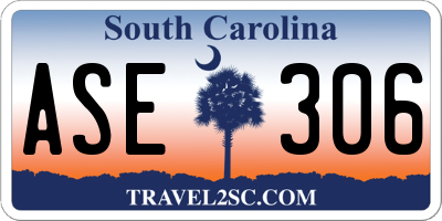SC license plate ASE306