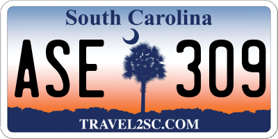 SC license plate ASE309