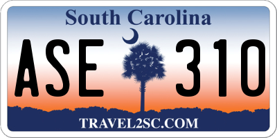 SC license plate ASE310