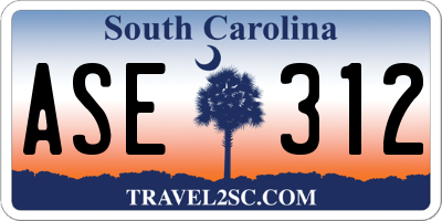 SC license plate ASE312