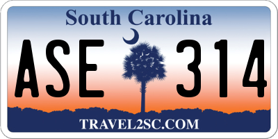 SC license plate ASE314