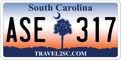 SC license plate ASE317