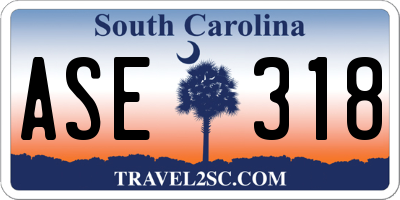 SC license plate ASE318