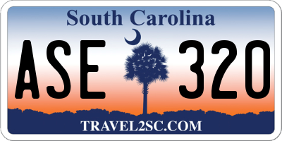 SC license plate ASE320