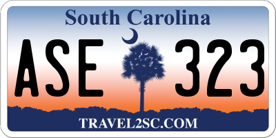 SC license plate ASE323