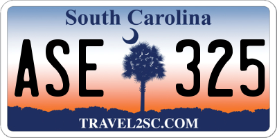 SC license plate ASE325