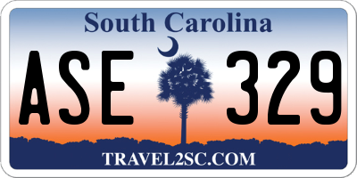 SC license plate ASE329