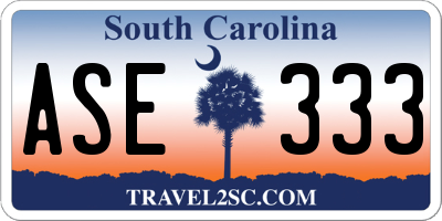 SC license plate ASE333