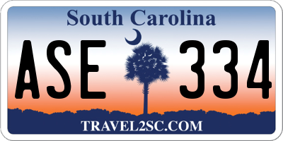 SC license plate ASE334