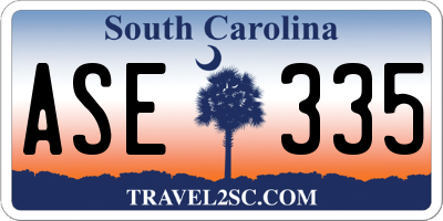 SC license plate ASE335