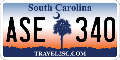 SC license plate ASE340