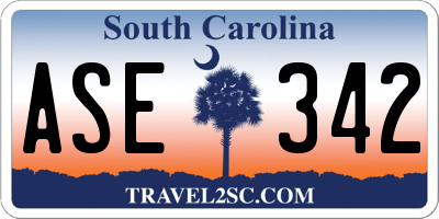 SC license plate ASE342