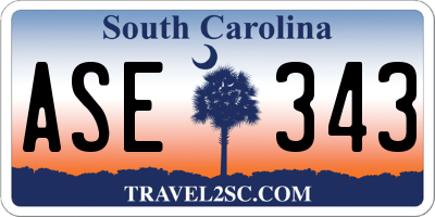 SC license plate ASE343