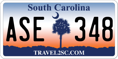 SC license plate ASE348