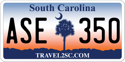 SC license plate ASE350