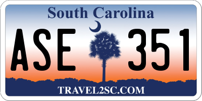 SC license plate ASE351