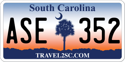 SC license plate ASE352