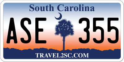 SC license plate ASE355