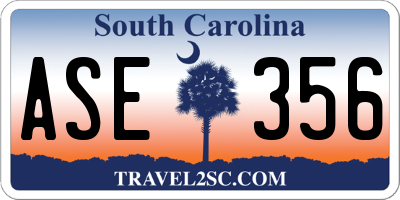 SC license plate ASE356