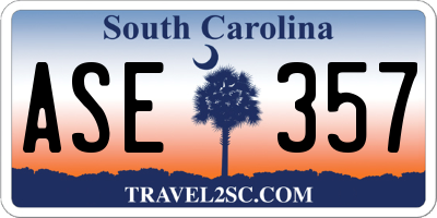 SC license plate ASE357