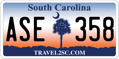 SC license plate ASE358