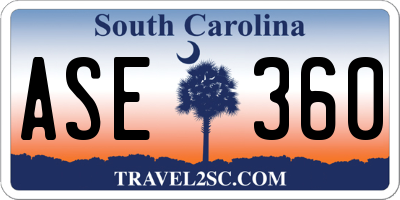 SC license plate ASE360