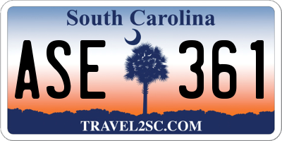 SC license plate ASE361