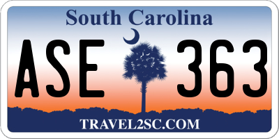 SC license plate ASE363