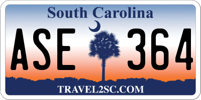 SC license plate ASE364