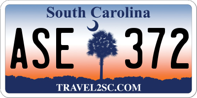 SC license plate ASE372
