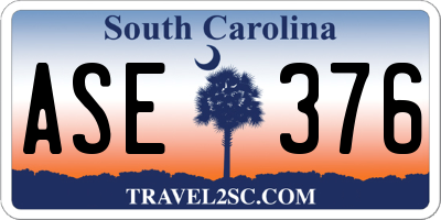 SC license plate ASE376