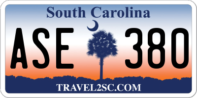 SC license plate ASE380