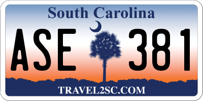 SC license plate ASE381