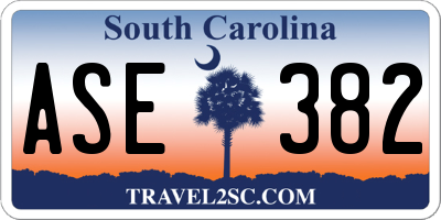 SC license plate ASE382
