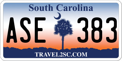 SC license plate ASE383