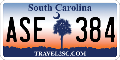 SC license plate ASE384